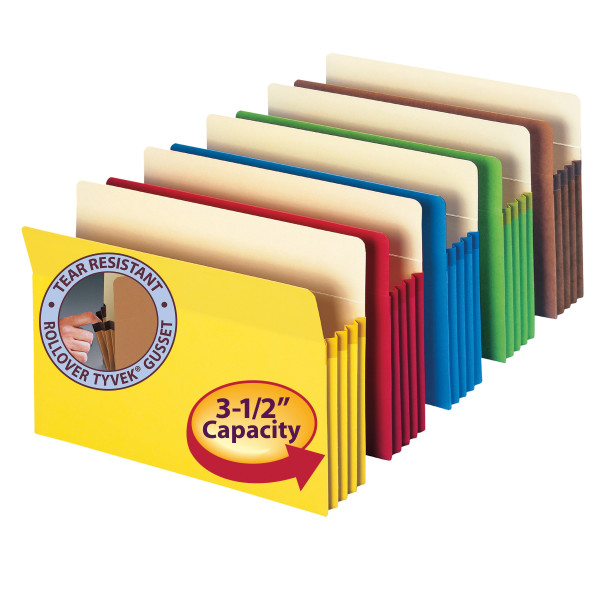 Smead 74892 Colored File Pockets (Bundle: 5 PK) File Pocket