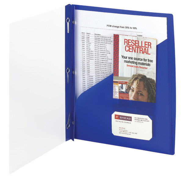 Smead 86011 Clear Front Poly Report Covers with Fasteners (Bundle: 10 PK) File Labels