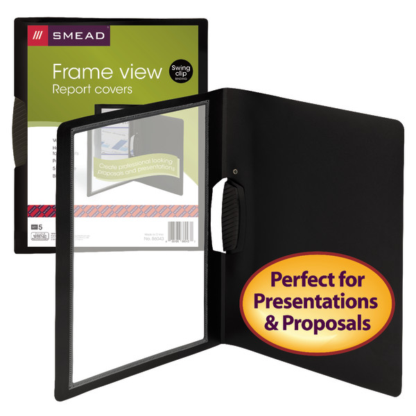 Smead 86043 Frame View Poly Report Covers with Swing Clip (Bundle: 10 PK) File Labels