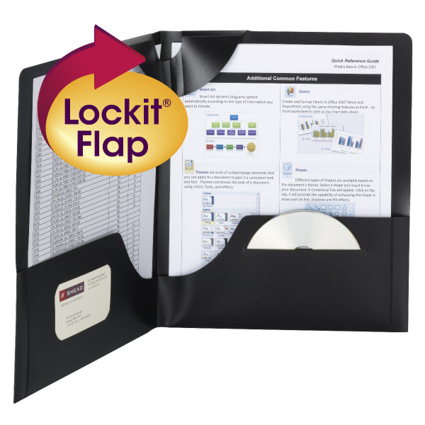 Smead 87941 Poly Lockit Two-Pocket Folders Expanding File