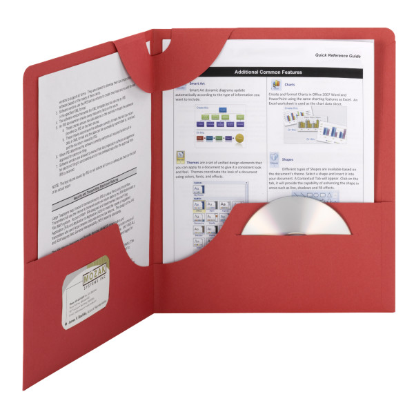 Smead 87980 Lockit Two-Pocket Folders in Textured Stock Classification Folders