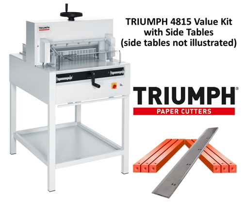 Triumph 4815 Semi-Automatic 18-5/8" Paper Cutter Value Kit with 1 box cutting sticks and 1 extra blade - TRI 4815 CUTTER VALUE KIT
