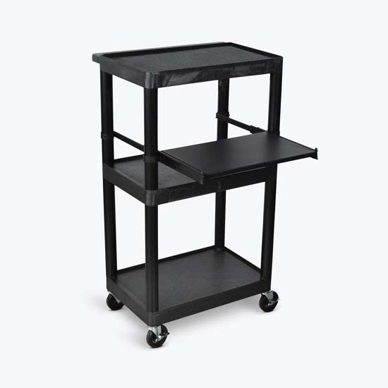 Luxor LT45-B Black 3 Shelf Endura Presentation Cart Luxor LT45-B Black 3 Shelf Endura Presentation Cart