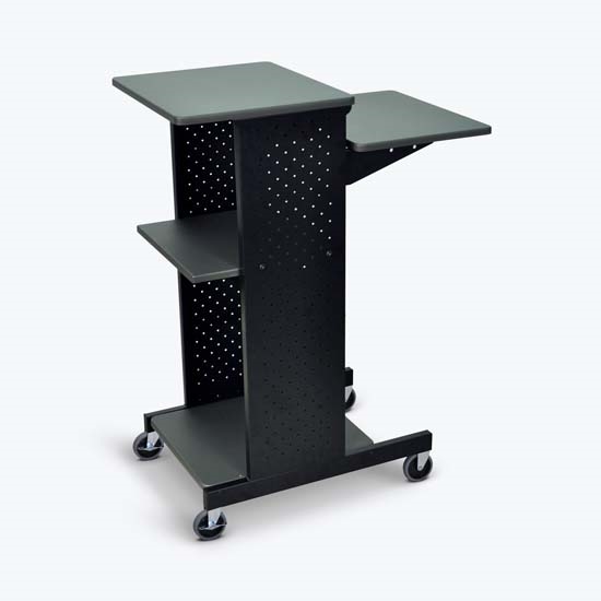 Luxor PS4000 Gray 4 Shelf Mobile Presentation Station Luxor PS4000 Gray 4 Shelf Mobile Presentation Station