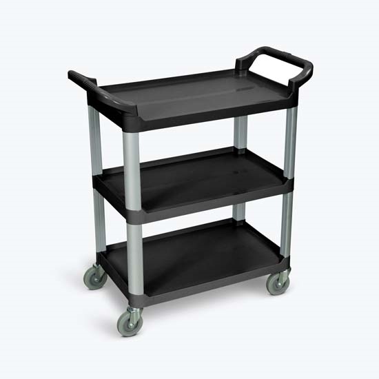 Luxor SC12-B  3 Shelf Black Serving Cart Luxor SC12-B  3 Shelf Black Serving Cart