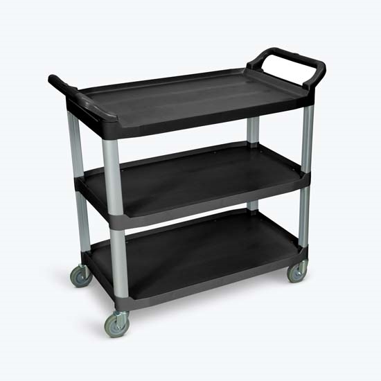 Luxor SC13-B Large 3 Shelf Black Serving Cart Luxor SC13-B Large 3 Shelf Black Serving Cart