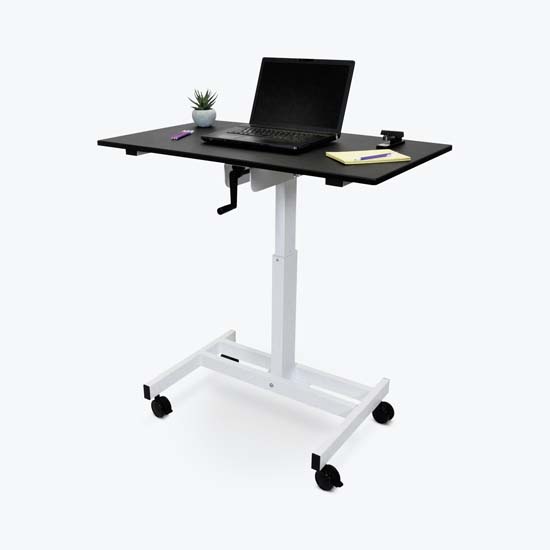 Luxor STANDUP-SC40-WB single column crank stand up desk 23.625"D x 39.375"W x 30" to 45.25"H Luxor STANDUP-SC40-WB single column crank stand up desk 23.625"D x 39.375"W x 30" to 45.25"H