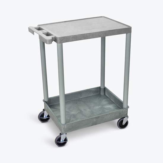 Luxor STC21-G 2 Shelf Gray Tub Cart Luxor STC21-G 2 Shelf Gray Tub Cart