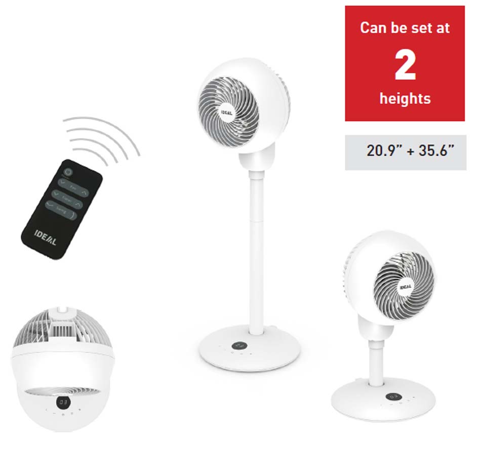 MBM Fan 1 Adjustable Office Fan, Four Fan Levels, Two Mounting Heights - FAN1