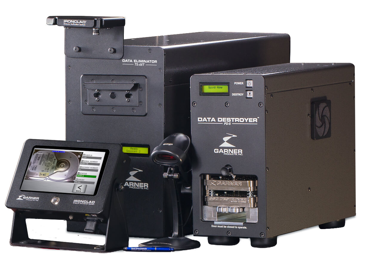 Garner DD-4XT5SSD IRONCLAD Degausser Hard Drive Destroyer Package includes TS-4XT, PD-5, SSD-1, IC-TS1XT