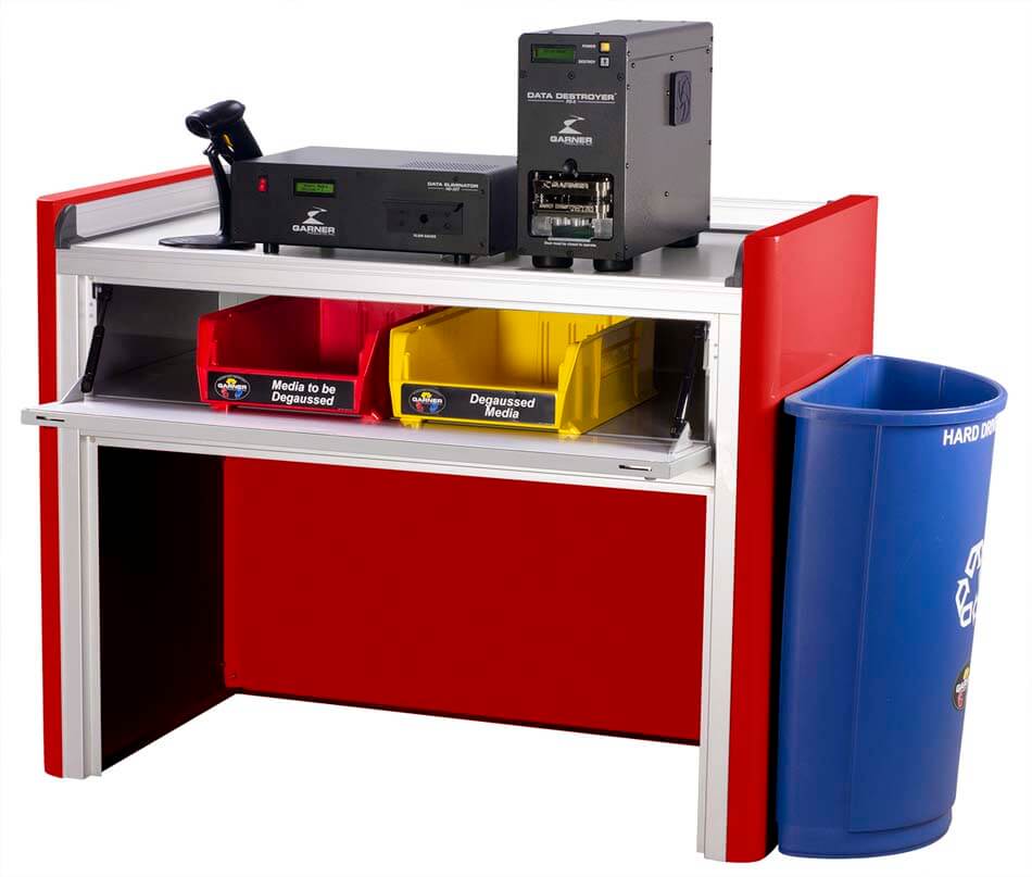 Garner DDR-25SSD Degauss Destroy Recycle WorkStation Package With HD-2XT, PD-5, SSD-1, SW-2, MB-1B, MB-1R, MB-1Y