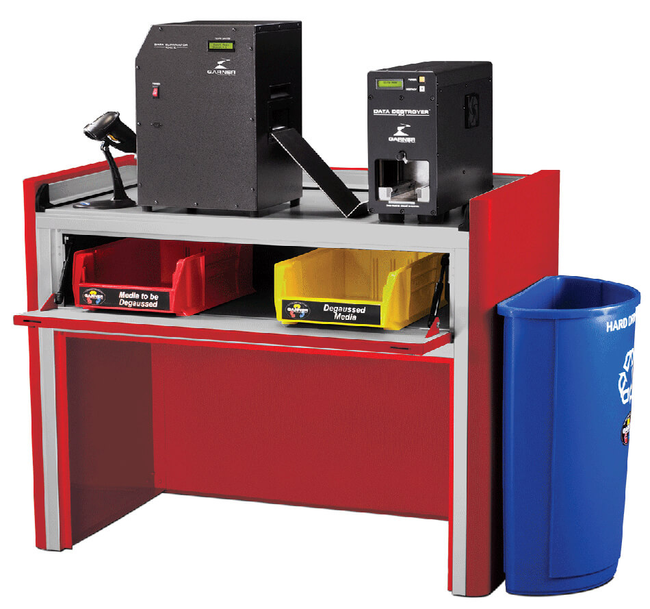 Garner DDR-35 Degauss Destroy Recycle WorkStation Package With HD-3XTL, PD-5, SW-2, MB-1B, MB-1R, MB-1Y, SCAN-1X Voucher