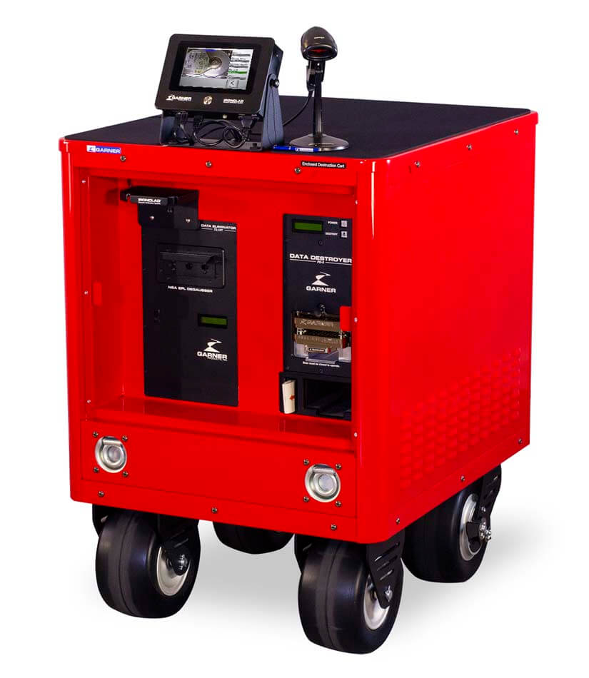 Garner EDC-4XT5SSD IRONCLAD Enclosed Destruction Cart Package with TS-4XT, PD-5, IC-TS1XT, CART-EDC, SSD-CADDY