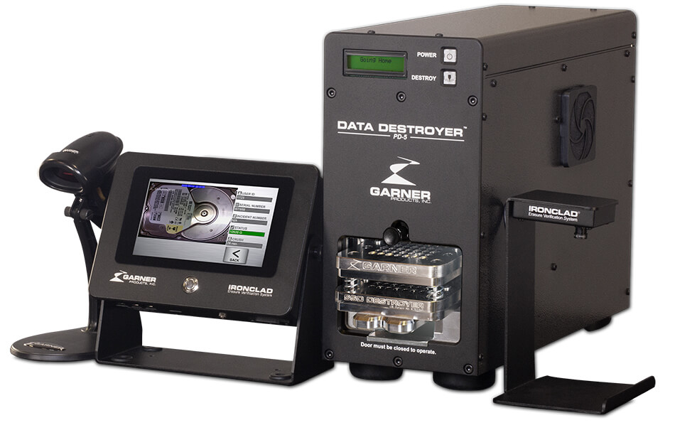 Garner PD-5SSD IRONCLAD With SSD-1 Hard Drive / Solid-State Destruction & Verification